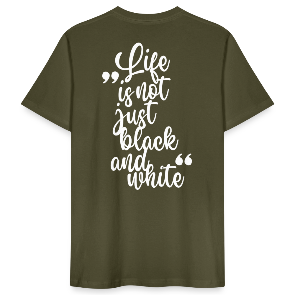 LiNBW. Männer T-Shirt Life is not just black and white - Khaki