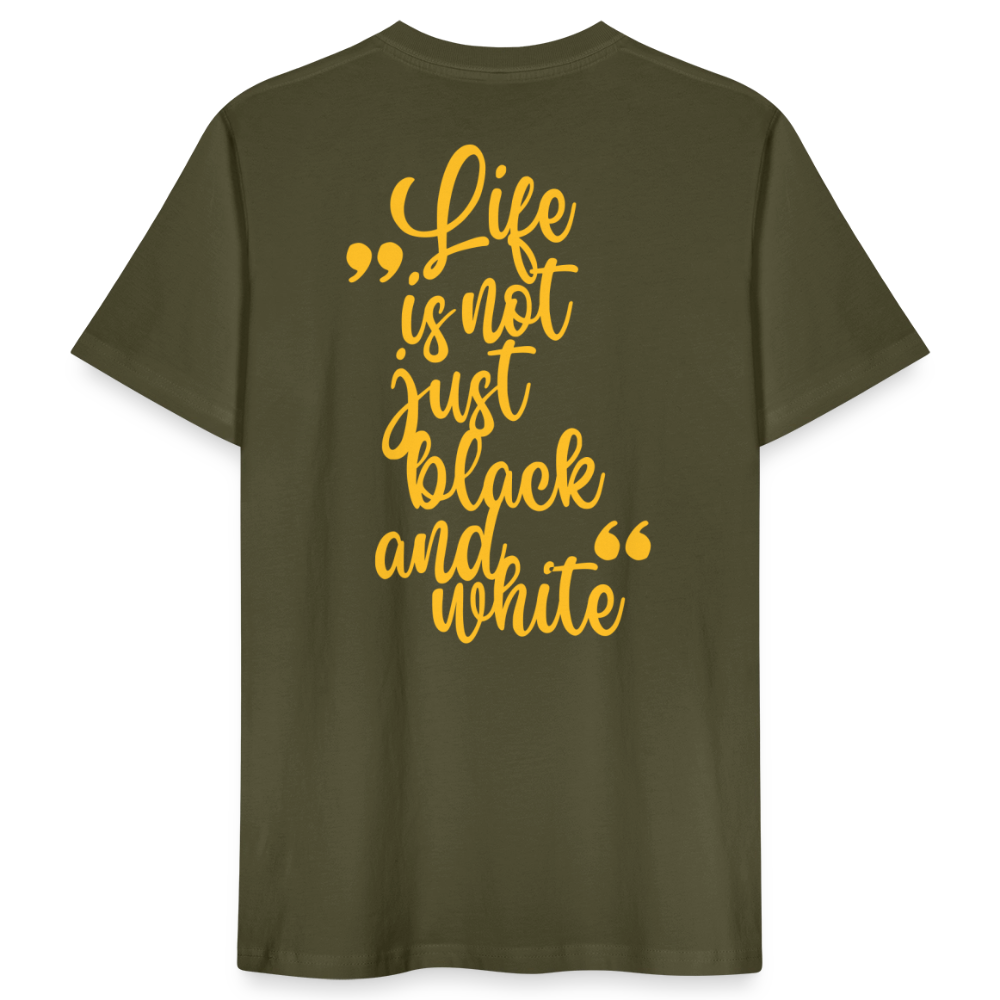 LiNBW. Männer T-Shirt Life is not just black and white - Khaki