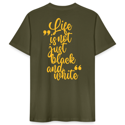 LiNBW. Männer T-Shirt Life is not just black and white - Khaki