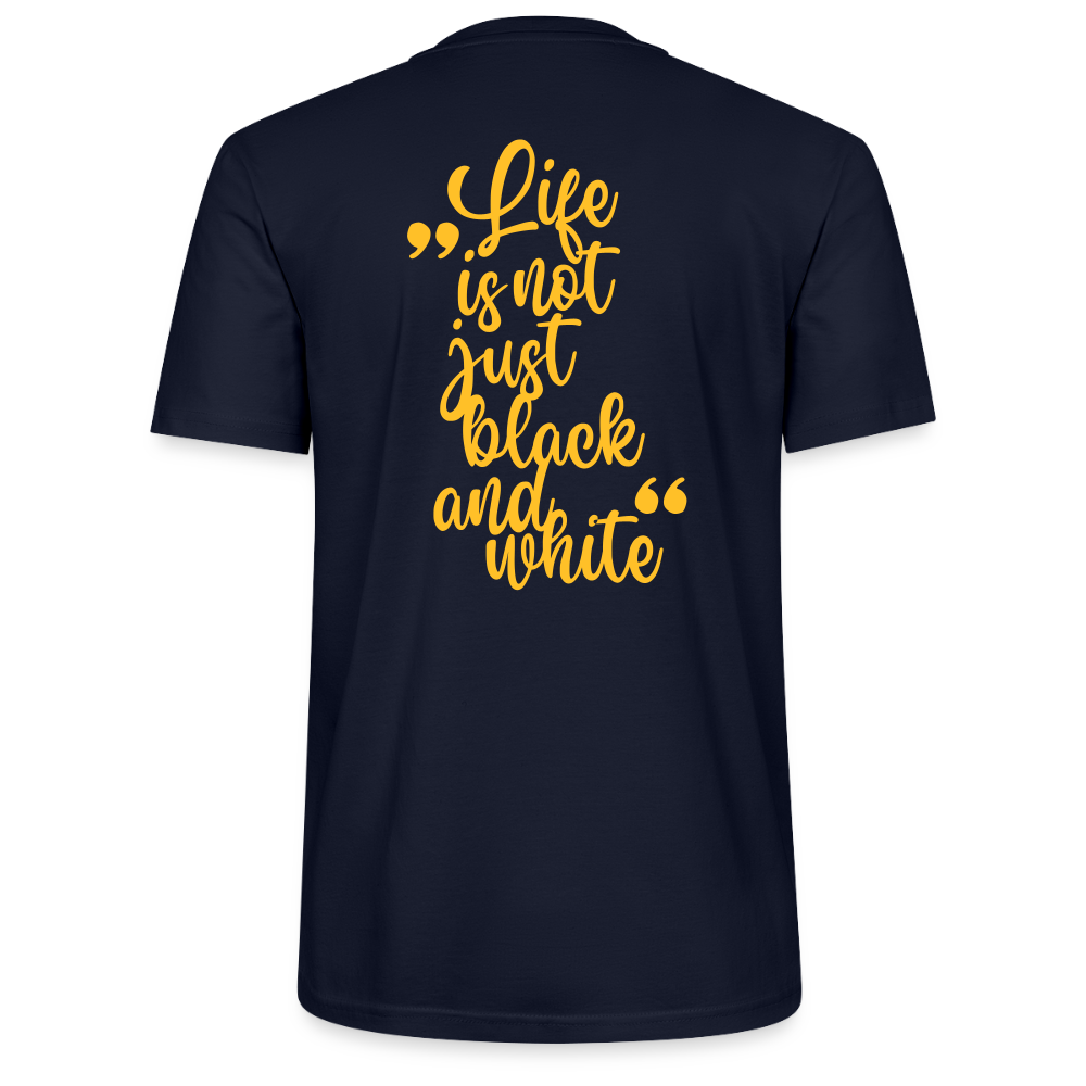 LiNBW. Männer T-Shirt Life is not just black and white - Navy