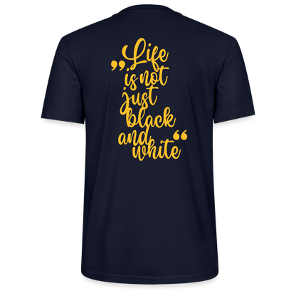 LiNBW. Männer T-Shirt Life is not just black and white - Navy