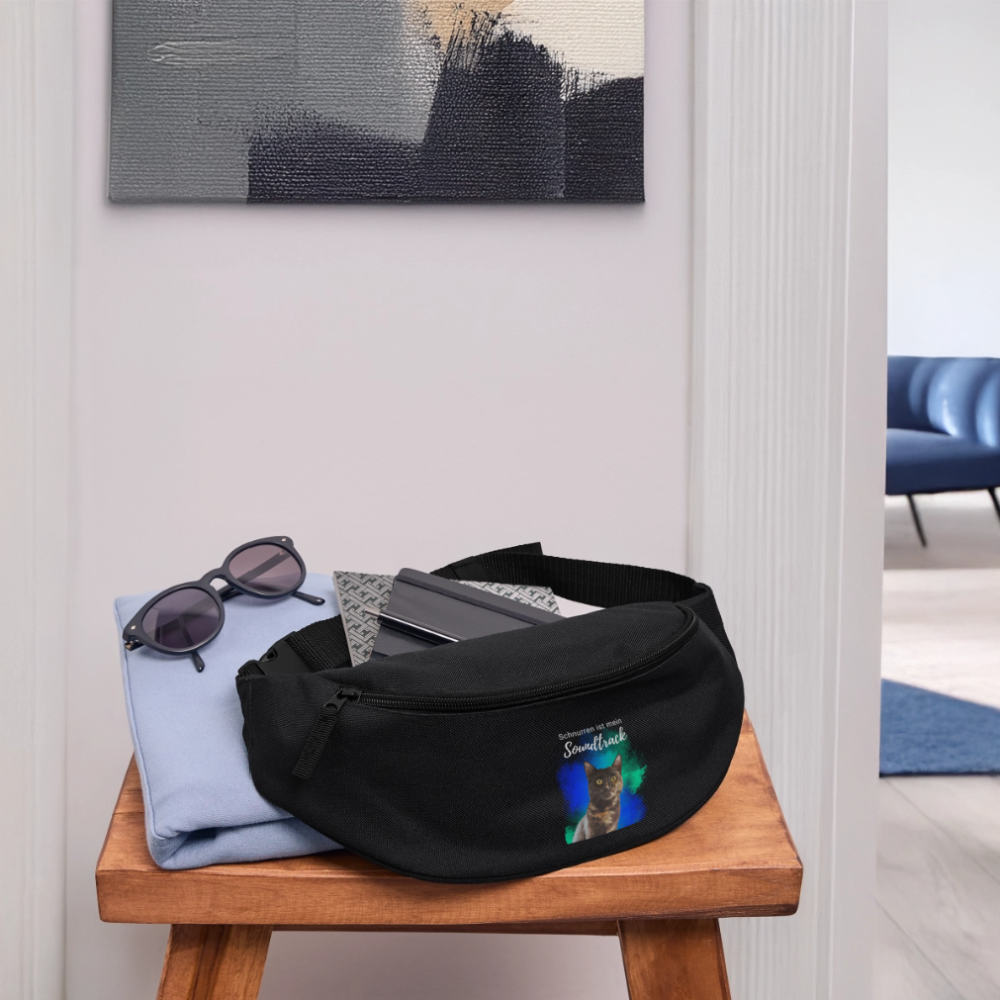 LiNBW. Gürteltasche Schnurren ist mein Soundtrack - Schwarz