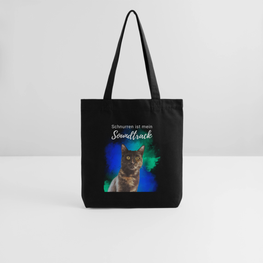 LiNBW. Stoffbeutel Schnurren ist mein Soundtrack - Schwarz