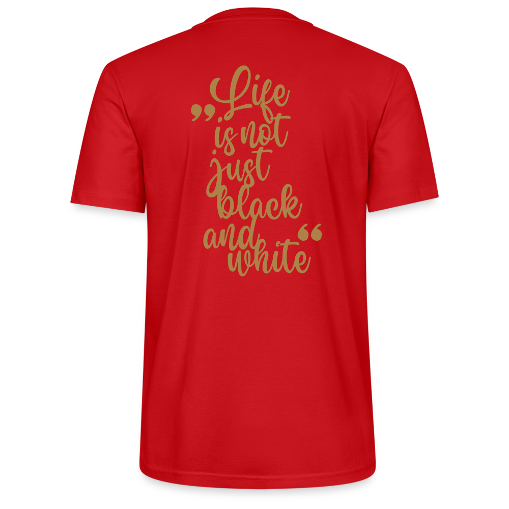 LiNBW. Männer T-Shirt Life is not just black and white - Rot