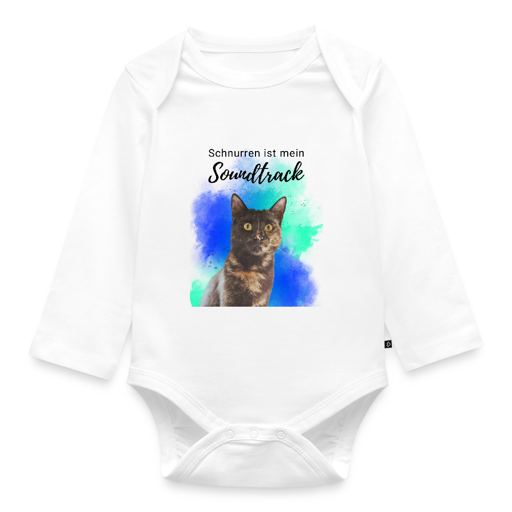 Baby-Body „Schnurren ist mein Soundtrack“ – Katzenliebe zum Anziehen - Weiß