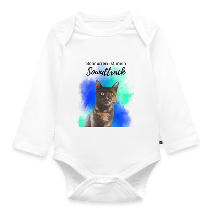 Baby-Body „Schnurren ist mein Soundtrack“ – Katzenliebe zum Anziehen - Weiß