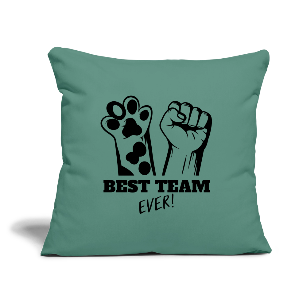 LiNBW. Kissen mit Füllung 45 x 45 cm Best Team Ever - Tanngrün