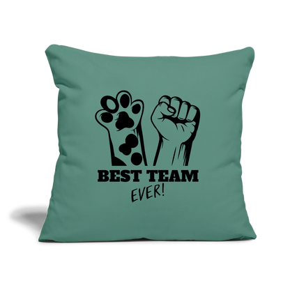 LiNBW. Kissen mit Füllung 45 x 45 cm Best Team Ever - Tanngrün