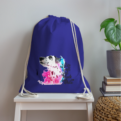 LiNBW. Turnbeutel Dalmatiner Life is not just black and white - Königsblau