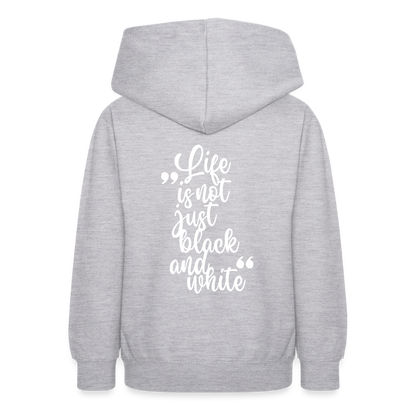 LiNBW. Teenager Hoodie Life is not just black and white - Hellgrau meliert