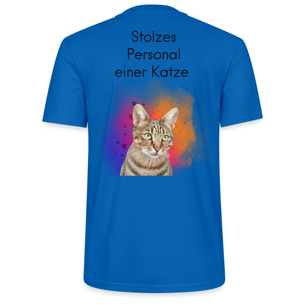 LiNBW. Männer T-Shirt Stolzes Personal einer Katze - Pfauenblau