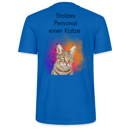 LiNBW. Männer T-Shirt Stolzes Personal einer Katze - Pfauenblau