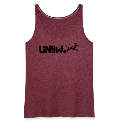LiNBW. Frauen Tank-Top Life is not just black and white - Bordeauxrot meliert