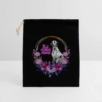 LiNBW. Baumwollbeutel Dalmatiner Beste Hundemama - Schwarz