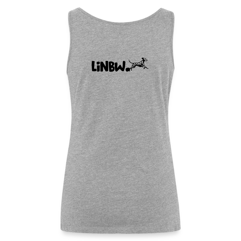 LiNBW. Frauen Tank-Top Life is not just black and white - Grau meliert