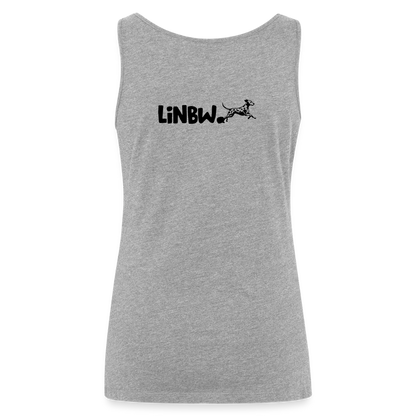 LiNBW. Frauen Tank-Top Life is not just black and white - Grau meliert