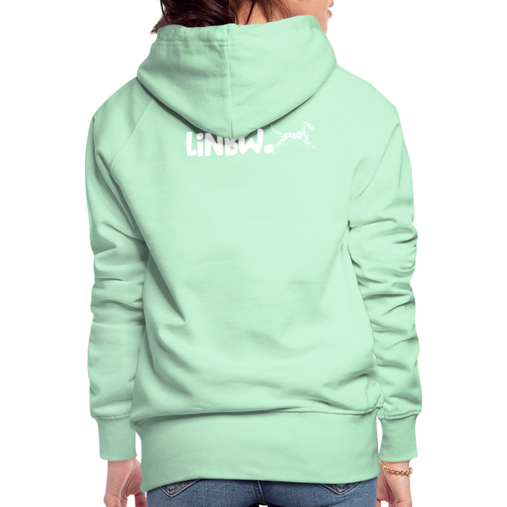 LiNBW. Frauen Hoodie Life is not just black and white - helles Mintgrün