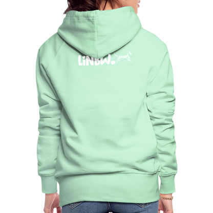 LiNBW. Frauen Hoodie Life is not just black and white - helles Mintgrün