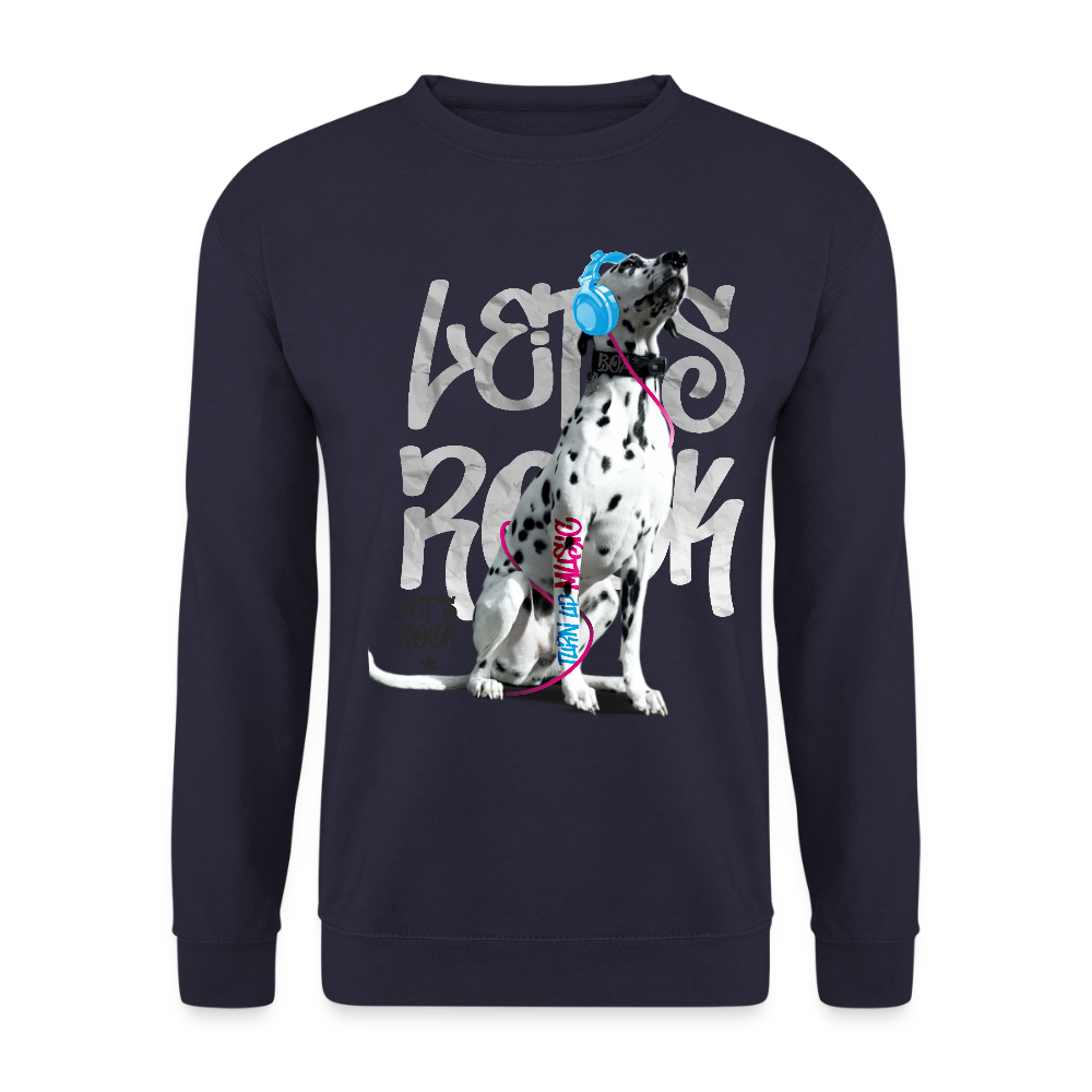 LiNBW. Männer Pullover Dalmatiner Let's Rock - Navy