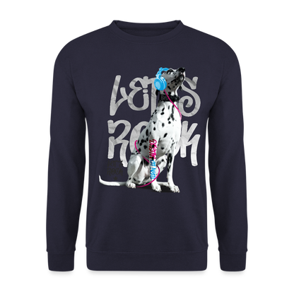 LiNBW. Männer Pullover Dalmatiner Let's Rock - Navy