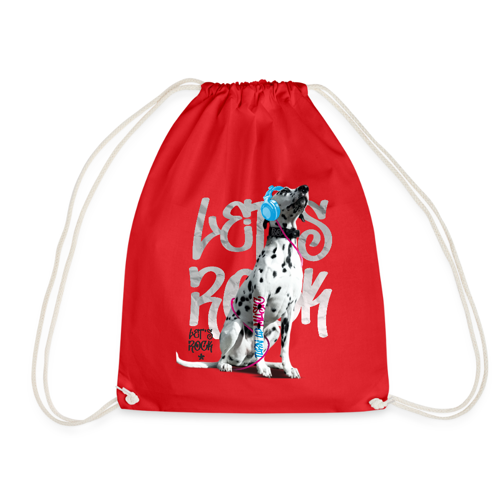 LiNBW. Turnbeutel Dalmatiner Let´s Rock - Rot