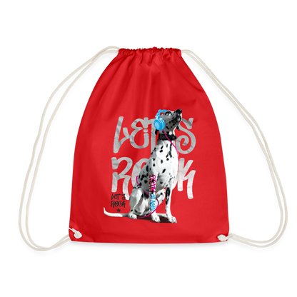 LiNBW. Turnbeutel Dalmatiner Let´s Rock - Rot