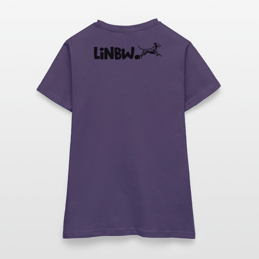 LiNBW. Frauen T-Shirt Life is not just black and white - Dunkellila