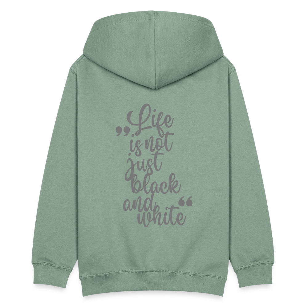 LiNBW. Teenager Hoodie Life is not just black and white - Graugrün