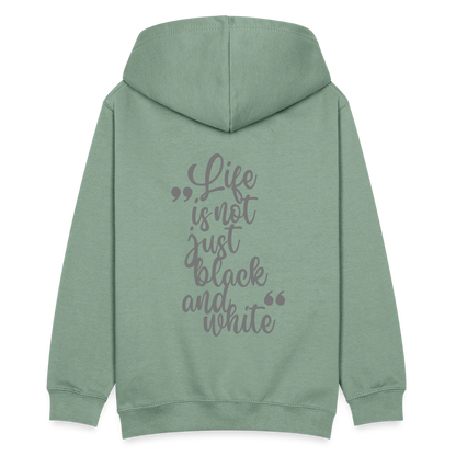 LiNBW. Teenager Hoodie Life is not just black and white - Graugrün
