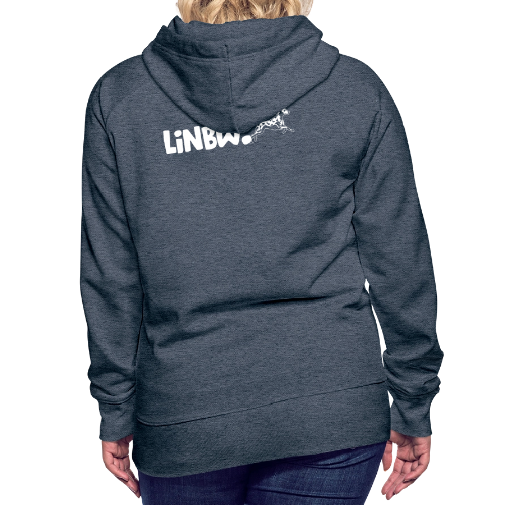 LiNBW. Frauen Hoodie Life is not just black and white - Jeansblau