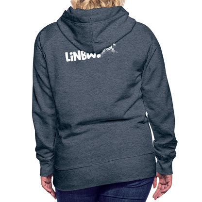 LiNBW. Frauen Hoodie Life is not just black and white - Jeansblau
