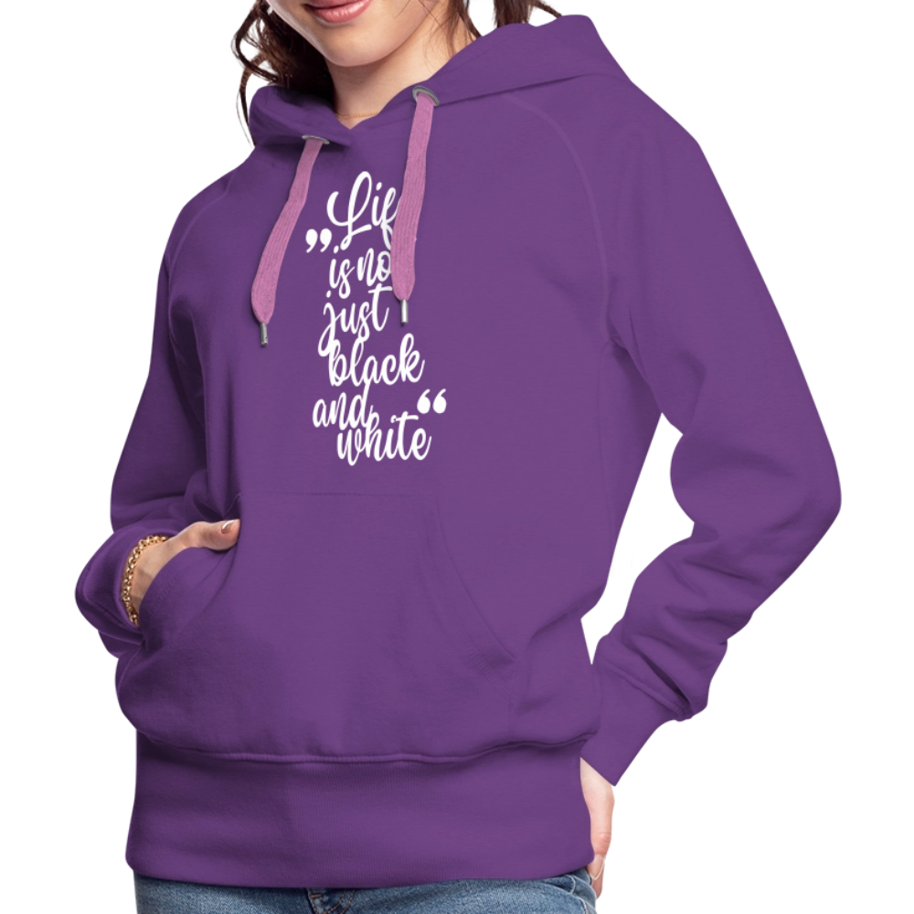 LiNBW. Frauen Hoodie Life is not just black and white - Purple