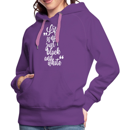 LiNBW. Frauen Hoodie Life is not just black and white - Purple
