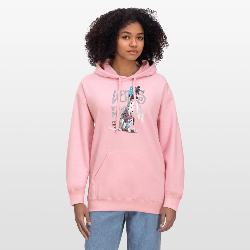 LiNBW. Männer & Frauen Hoodie Dalmatiner Let's Rock - Hellrosa