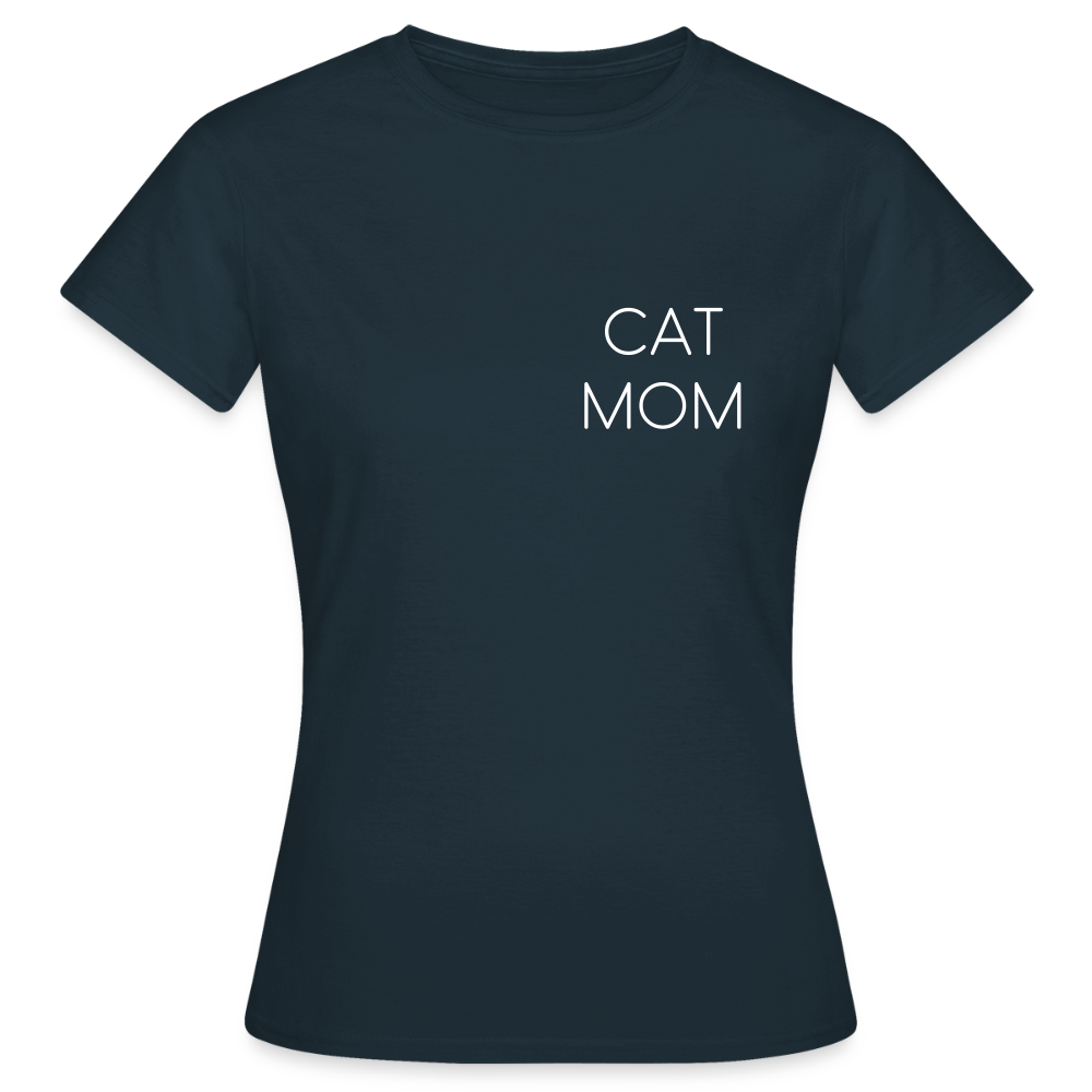 LiNBW. Frauen T-Shirt Stolzes Personal einer Katze - Navy