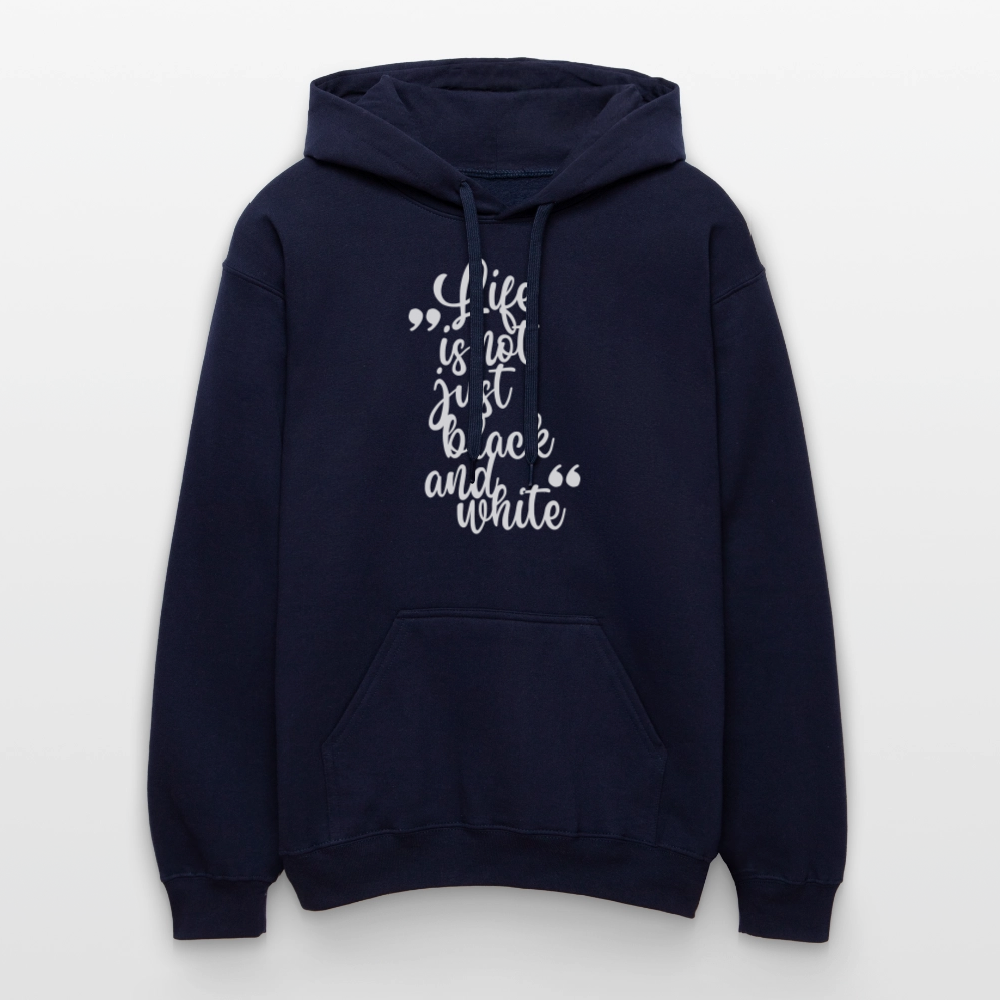 LiNBW. Männer & Frauen Hoodie Life is not just black and white - Navy