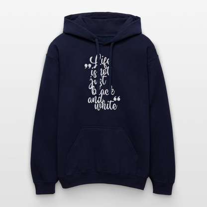 LiNBW. Männer & Frauen Hoodie Life is not just black and white - Navy