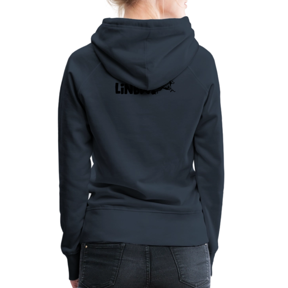 LiNBW. Frauen Hoodie Life is not just black and white - Navy