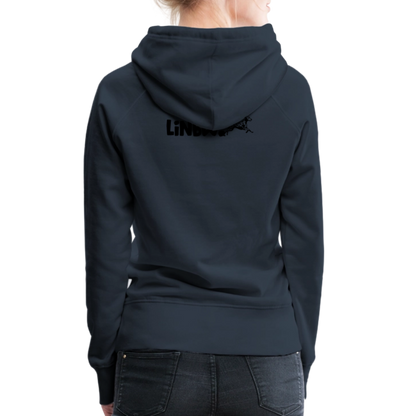 LiNBW. Frauen Hoodie Life is not just black and white - Navy