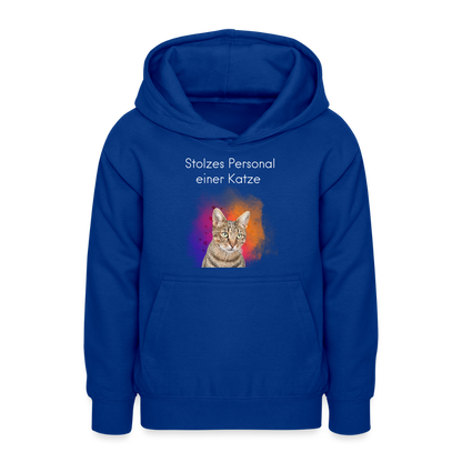 LiNBW. Teenager Hoodie Stolzes Personal einer Katze - Royalblau
