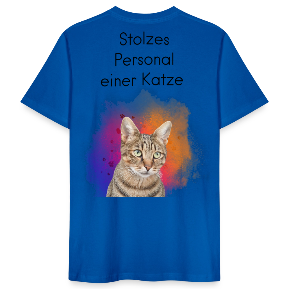 LiNBW. Männer T-Shirt Stolzes Personal einer Katze - Pfauenblau