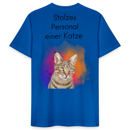 LiNBW. Männer T-Shirt Stolzes Personal einer Katze - Pfauenblau