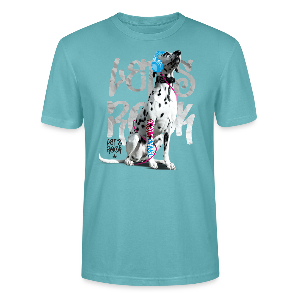LiNBW. Männer T-Shirt Dalmatiner Let's Rock - Pastelltürkis