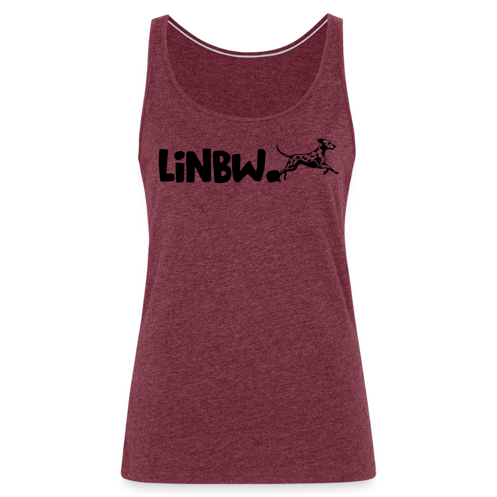 LiNBW. Frauen Tank-Top Life is not just black and white - Bordeauxrot meliert