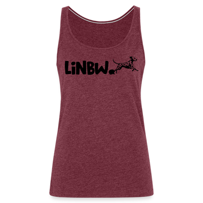 LiNBW. Frauen Tank-Top Life is not just black and white - Bordeauxrot meliert