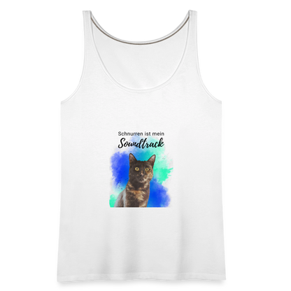 LiNBW. Frauen Tank-Top Schnurren ist mein Soundtrack - Weiß