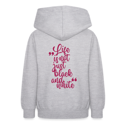 LiNBW. Teenager Hoodie Life is not just black and white - Hellgrau meliert