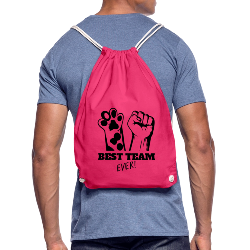 LiNBW. Turnbeutel Best Team Ever - Fuchsia