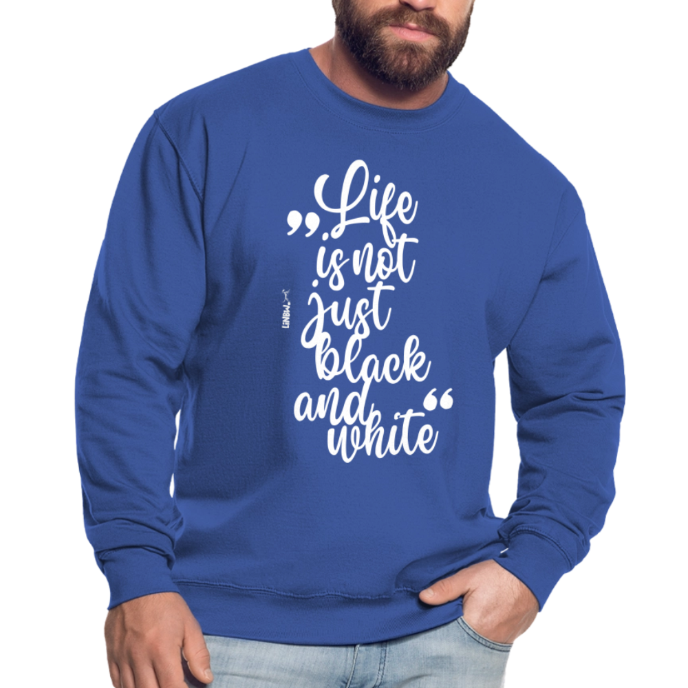 LiNBW. Männer Pullover Life is not just black and white - Royalblau