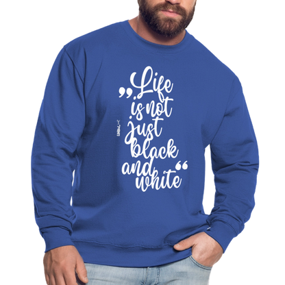 LiNBW. Männer Pullover Life is not just black and white - Royalblau